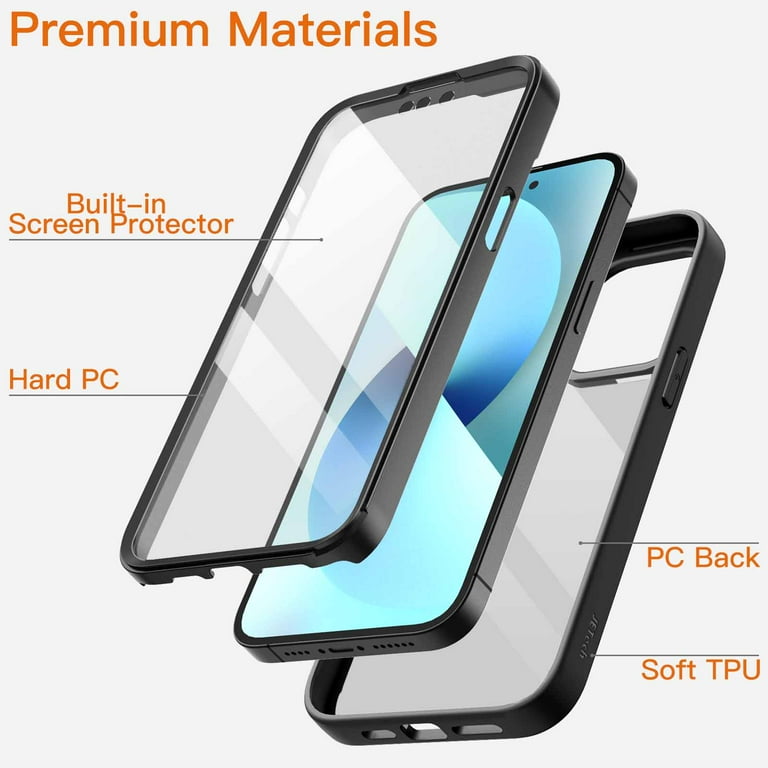 JETech Case for iPhone 13 Pro Max 6.7-Inch, Non-Yellowing Shockproof Phone  Bumper Cover, Anti-Scratch Clear Back (Clear)