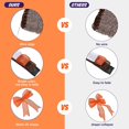 thumbnail image 4 of 4 Rolls Burlap Wired Ribbons, Solid Wired Edge Ribbon, Wrapping Burlap Ribbon, Burlap Wired Ribbon for Home Decor, Wrapping, DIY Crafts (Black, Coffee, White, Orange, 1-1/2 Inch), 4 of 7