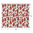 thumbnail image 5 of Strawberry Plants Fruit White Pattern Shower Curtain 84"x72" ,Bathroom Decorative Shower Curtains Set with 12 Hooks,Modern Waterproof Washable Shower Curtain, 5 of 6