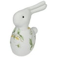thumbnail image 3 of Northlight 14" Spring Floral Bunny Rabbit Easter Decoration - White/Green, 3 of 7