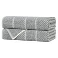 thumbnail image 2 of Superior Naples Viscose Cotton Blend Medium Weight Bath Towels, Set of 2, Charcoal, 2 of 11
