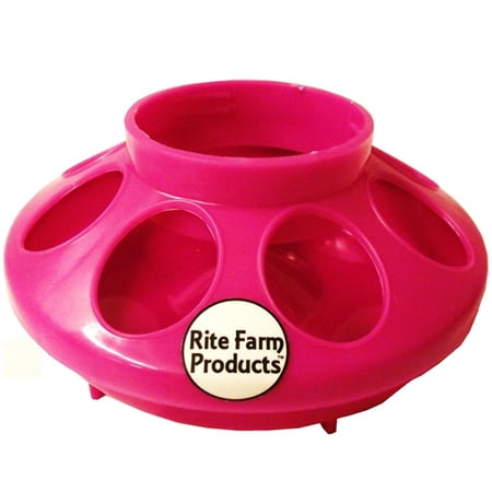 Rite Farm Products Pink Chicken Chick Feeder Base For 1 Quart (Best Chicken Feeder To Prevent Waste)