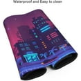 thumbnail image 4 of Purple Japanese City Gaming Mouse Pad XXL 35.4×15.7 in Retro Pixel Neon Vaporwave Anime Street Extended Mousepad 40X90cm with Non-Slip Rubber Base Stitched Edge Large Desk Mat for Gamer Office Home, 4 of 6