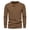 AB908 Brown, variant on Tisuna Men Long Sleeve T-Shirts Breathable Henley Neck Tops Men Solid Tee Shirts For Sport Workout Size L