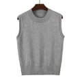 thumbnail image 4 of RMGVDSD Sweaters for Women Knit Sleeveless Sweater Vest Round Neck Solid Color Layering Tops for Autumn Casual Wear Solid Color Comfort Vests,Size L, 4 of 4