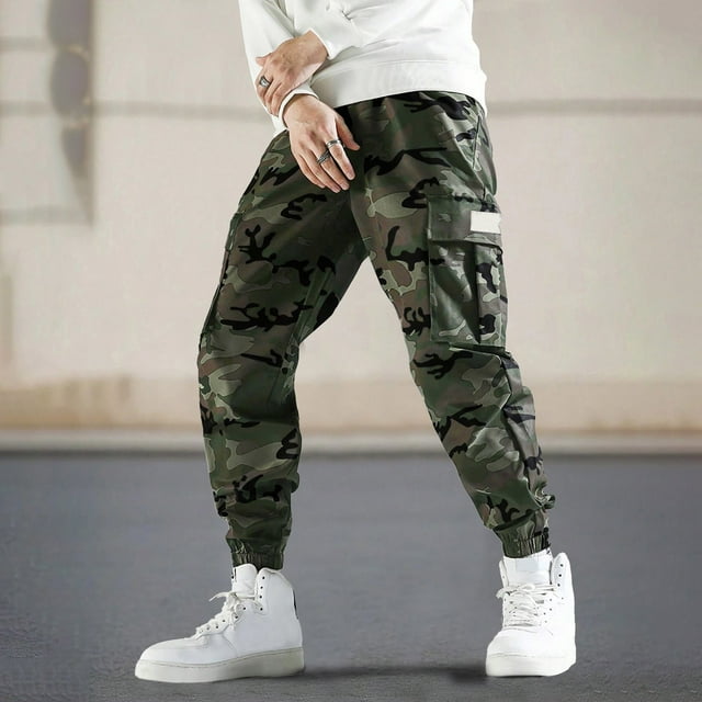 Casual Pants for Everyday Casual and Outdoor Activities with Cargo Side Pockets Regular Fit Breathable Fabric for Spring Autumn Winter Wear Suitable for Daily Leisure