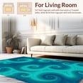thumbnail image 2 of ODIKA 3'x5' Machine Washable Non-Slip Area Rug, Swirling Cloud Mist Plush Shag Accent High Traffic Rug, Blue, 395688, 2 of 7
