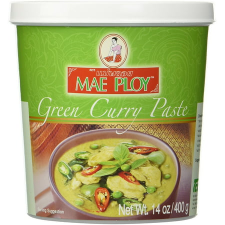 Mae Ploy Thai Green Curry Chili Paste 14oz Jar