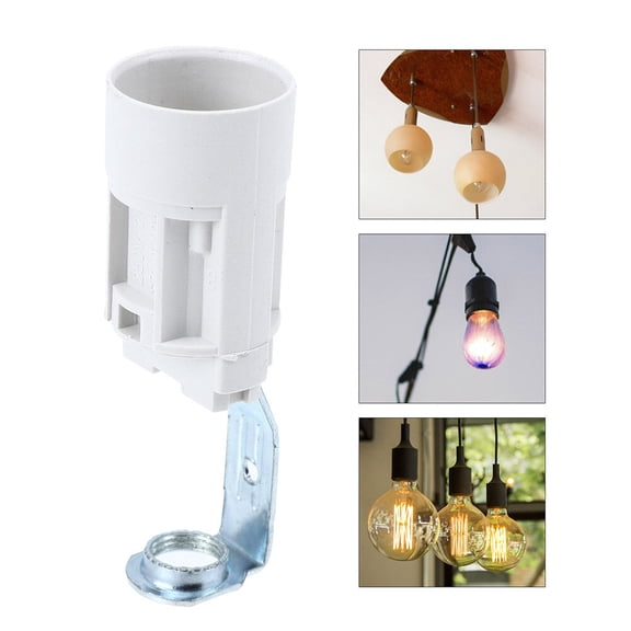 Beaupretty Candelabra Socket Replacement Kit White E14 Base Screw Bulbs Easy Install 6Pcs