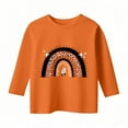 thumbnail image 3 of Kiijoy Toddler Girls Orange Tshirt Graphic 3/4 Sleeve Crew Neck T Shirt Tee, Sizes 2-3, 3 of 3