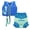 Blue, variant on Paddle Pals Baby Swim Vest & Diaper Set Infant Float Vest and Reusable Swim Diaper Up to 12 Months- Blue