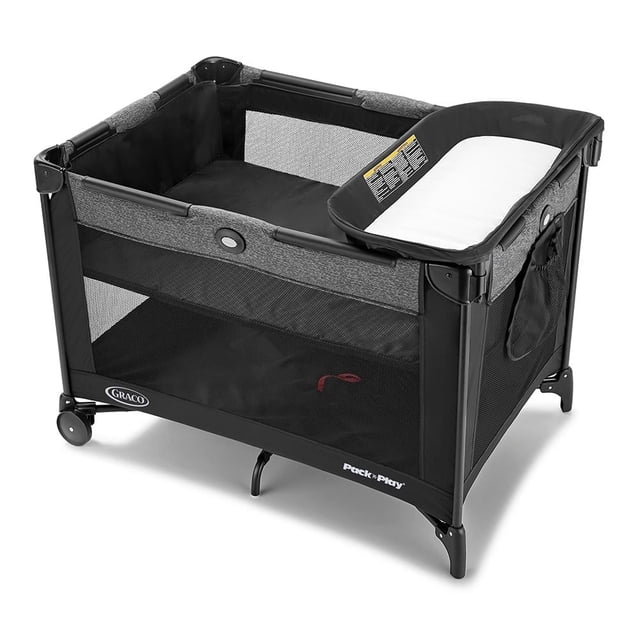 Cuna Corral Graco Pack 'n Play Simple Solutions Cambiador de Pañales Integrado Plegable Negro