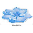 thumbnail image 2 of Floral Area Rugs Peony Flower Shape Area Rugs Non-Slip Rugs Floral Shaggy Carpet Bath Mat for Bedroom Kitchen Bathroom Living Room, Blue, 2.6'x2.6', 2 of 7