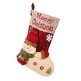 thumbnail image 1 of Calcetines navideños para chimenea, adornos navideños portátiles de estilo rústico, medias navideñas grandes muñeco de nieve de navidad, 1 of 9