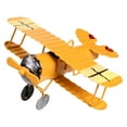 thumbnail image 1 of BRIGHTFUFU Iron Desktop Plane Model in Yellow American Retro Style for Decoration, Removable Structure, Unique Design, 1 of 8