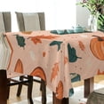 thumbnail image 5 of Yayeee Tablecloths 60" x 60" Rectangle Wrinkle Resistant Party Table Cover, Pink Fall Coffee, 5 of 8