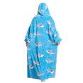 thumbnail image 4 of Komoo Oversized Hoodie Blanket Women Men Cartoon Printed Fleece Long Blanket Hoodie Giant Hoody Hoodie, 4 of 8