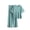 Light Blue, variant on SnZhen Two Piece Sets for Women Summer Women's Stylish Casual Suit Contrasting Color Short-sleeved And Wide-leg Pants Slit Two-piece Set