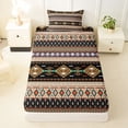 thumbnail image 3 of Erosebridal Exotic Style Aztec Twin Sheet Sets, Oriental Geometric Art Bedding, 1 Flat Sheet, 1 Fitted Sheet and 1 Pillowcase, 3 of 5