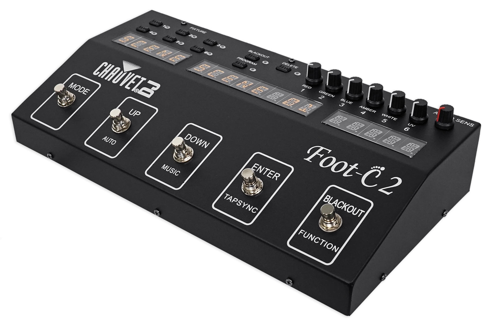Chauvet DJ Foot C-2 36-Ch DMX Foot Controller w/MIDI Input w/Display+Headphones