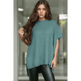 thumbnail image 6 of Women'S Loose Dropped Shoulder Short Sleeve Pullover Sweater Blue L, 6 of 7