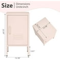 thumbnail image 3 of Metal Cabinet,Metal Locker Storage Cabinet with Door,Single Storage Cabinet with Adjustable Shelf,Locker Nightstand Multifunctional Home Table,Pink, 3 of 15