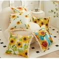 thumbnail image 2 of Summer Pillow Covers Sunflower Throw Pillows Covers with Tassels, Spring Summer Room Decor Floral Couch Pillows Cushion Cover for Living Room Bedroom Kitchen Outdoor 18x18inch, 2 of 7