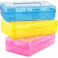 thumbnail image 1 of Large capacity pencil case, colorful versatile durable plastic pencil case, stationery storage box, 1 of 2