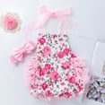 thumbnail image 7 of Girl Outfits 66 For 0 Months-6 Months Halter Bodysuit Rose Prints Lace Fashion With Headbs Baby Rompers Girl, 7 of 7