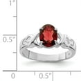 thumbnail image 2 of 925 Sterling Silver Rhodium-plated Garnet and Cubic Zirconia Ring, 2 of 2