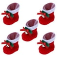thumbnail image 1 of 5 uds decoración navideña botas de caramelo de Papá Noel regalo de fiesta en casa botas rojas, 1 of 5