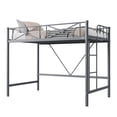 thumbnail image 2 of Kojooin Metal Loft Bed Twin Size, Heavy Duty Industrial Loft Bed with Safety Guard Rails, 2 of 6