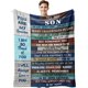 thumbnail image 1 of LHSHID Grandson Blanket Gift from Grandma Flannel Blanket for Grandson Birthday or Graduation 50x60in, 1 of 6