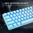 thumbnail image 2 of Magic-Refiner MK14 Wired 60% Mechanical Gaming Mini RGB Keyboard with Type C for PC,Laptop, 2 of 8