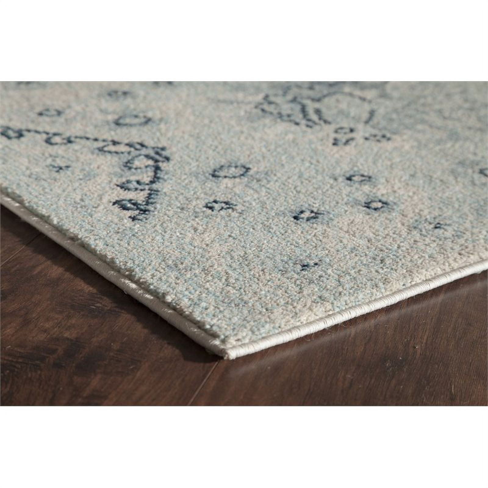 Rugs America Beverly Collection Light Blue BV500A Transitional Abstract Area Rug 2' x 3'