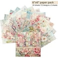thumbnail image 6 of Scrapbooking Paper Pad, 24pcs Junk Journaling Craft Paper, Assorted Pattern Background Art Origami Cardstock Paper (Flower-2), 6 of 6