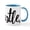 White/Blue Inside, variant on CafePress - Hustle - 11 oz Ceramic Mug - Novelty Coffee Tea Cup