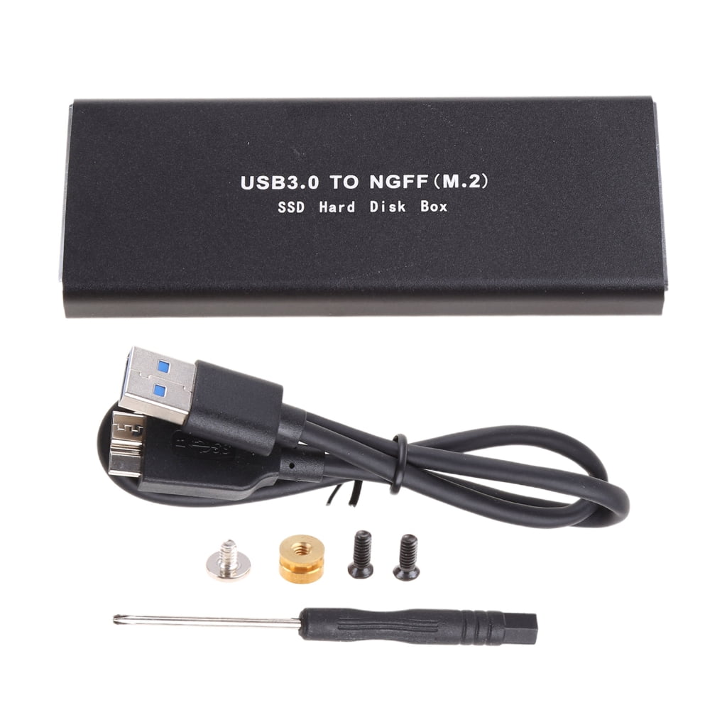 CIYISON Aluminum USB 3.0 to for M.2 SATA NGFF SSD Enclosure Adapter, External SATA Based for M.2 Solid State Drive Enclosure Rea