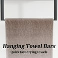 thumbnail image 4 of 3 Tier Towel Rack with Shelf and Towel , Wall Mounted Bathroom Organizer - Matte Black, 4 of 5