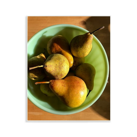 Stupell Industries Kitchen Bowl of Pears Food & Beverage Photography Unframed Art Print Wall Art, 11 x 14