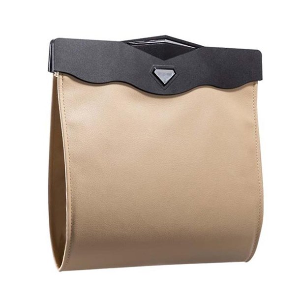Bolsa de basura impermeable para coche, bolsa de basura impermeable, bolsillo de almacenamiento de cuero, portátil de viaje reutilizable para fugas, para Smart Led