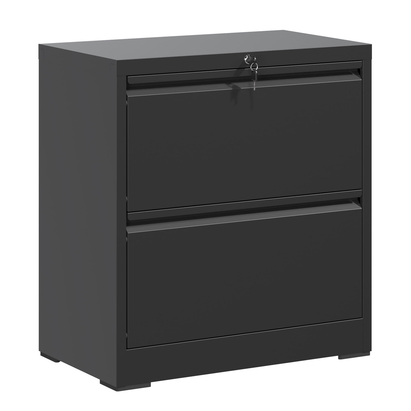 LiviNest 2 Drawer Lateral File Cabinet with Lock: Secure Medical Records Storage Cabinet for Telehealth Professionals - Metal Home Office Filing Cabinet with Interlock System & Quiet Ball Bearing Dra