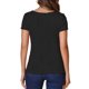 thumbnail image 3 of INSPIRAR CHIC Camiseta de Mujer de Manga Corta con Cuello Redondo de Punto Texturizado Ribeteado S Negro, 3 of 5