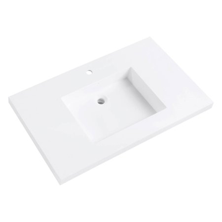 Avanity Versastone 37 In Acrylic Single Sink Vanity Top With Integrated Avanity Versastone 37 In Acrylic Single Sink Vanity Top With Integrated