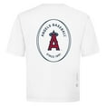 thumbnail image 3 of Men's Levelwear White Los Angeles Angels Register Oversized Luxe Signature Knit T-Shirt, 3 of 3