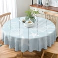 thumbnail image 3 of Odenmar Daisy Floral Round Tablecloth 60 Inch, Farmhouse Waterproof Table Cover, Rustic Flower Design for Dining Table, Kitchen, Party Indoor Outdoor, 3 of 6