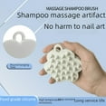 thumbnail image 4 of Wet and Dry Hair Antipruritic Silicone Shampoo Brush Scalp Cleaning Massage Shampoo Comb Shampoo Gadget Massage Brush-Pink, 4 of 4