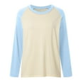 thumbnail image 4 of WEAIXIMIUNG Chemises de Maternité pour Femmes Manches Longues T-Shirt Décontracté Col Rond avec Épaule Assortie, 4 of 5