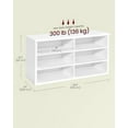 thumbnail image 3 of Banc à Chaussures VASAGLE, Banc de Rangement, 6 Compartiments, Tablettes Ajustables, pour Salon, Entrée, Dortoir, 29,5 x 100 x 50 cm, Blanc Nuage, 3 of 5