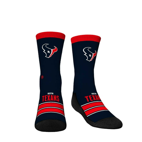 Youth Rock Em Socks Houston Texans Gametime Stripe-Crew Socks